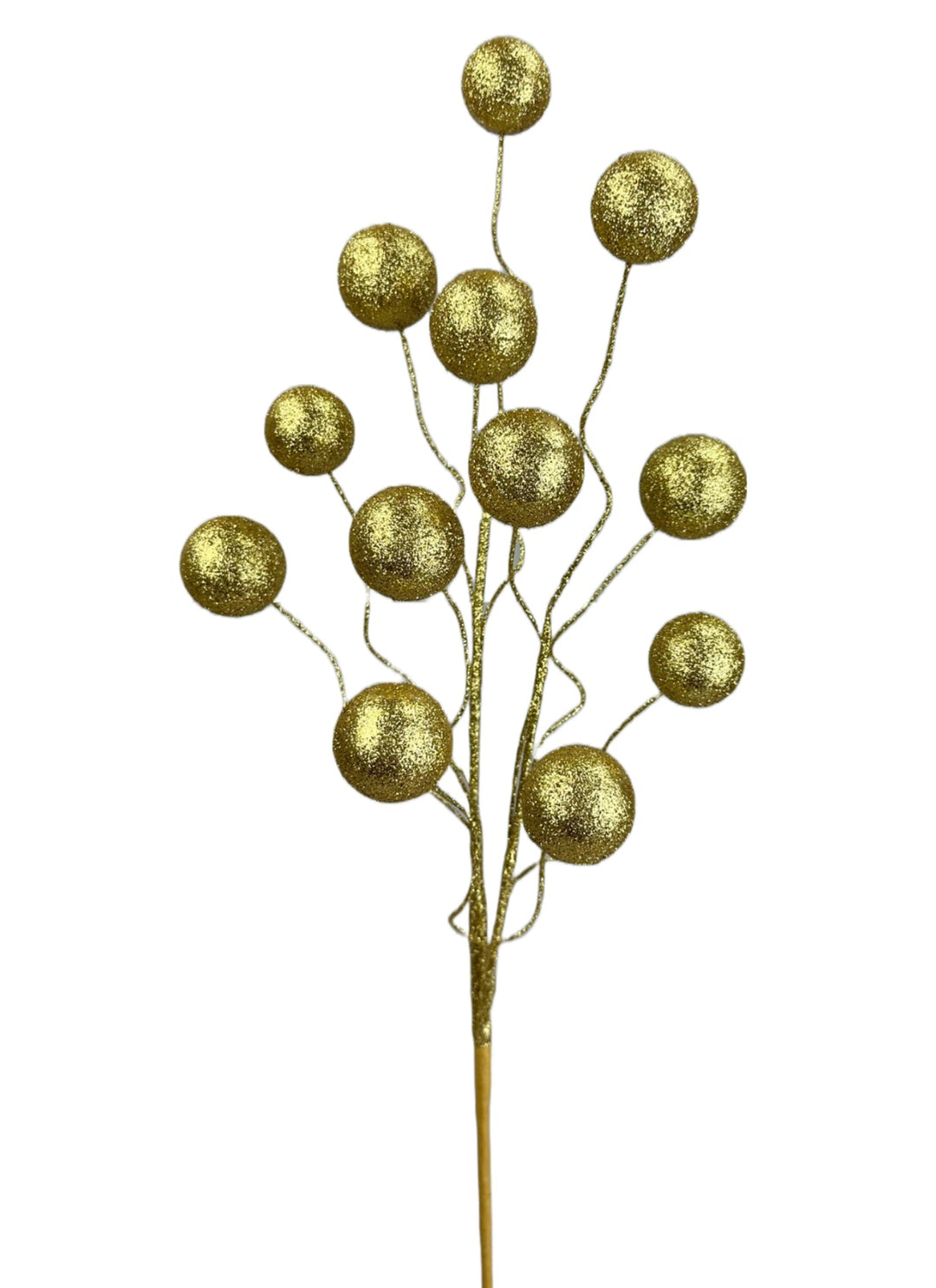 Gold glittered Ball spray - Greenery Market85712GD