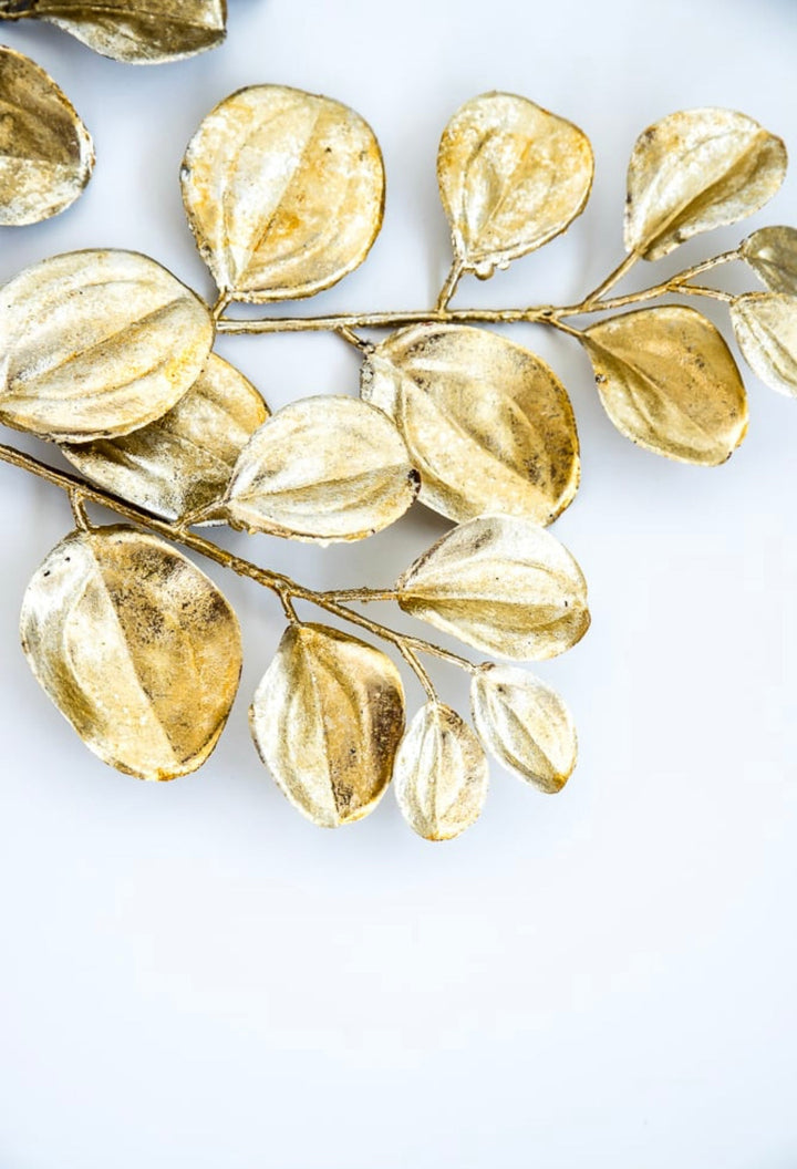 Gold paddle leaf spray - Greenery MarketChristmasXg847-GO
