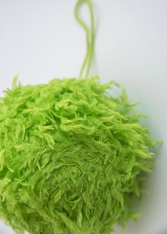 Green fuzzy ornaments 4”” - Greenery MarketXJ5184