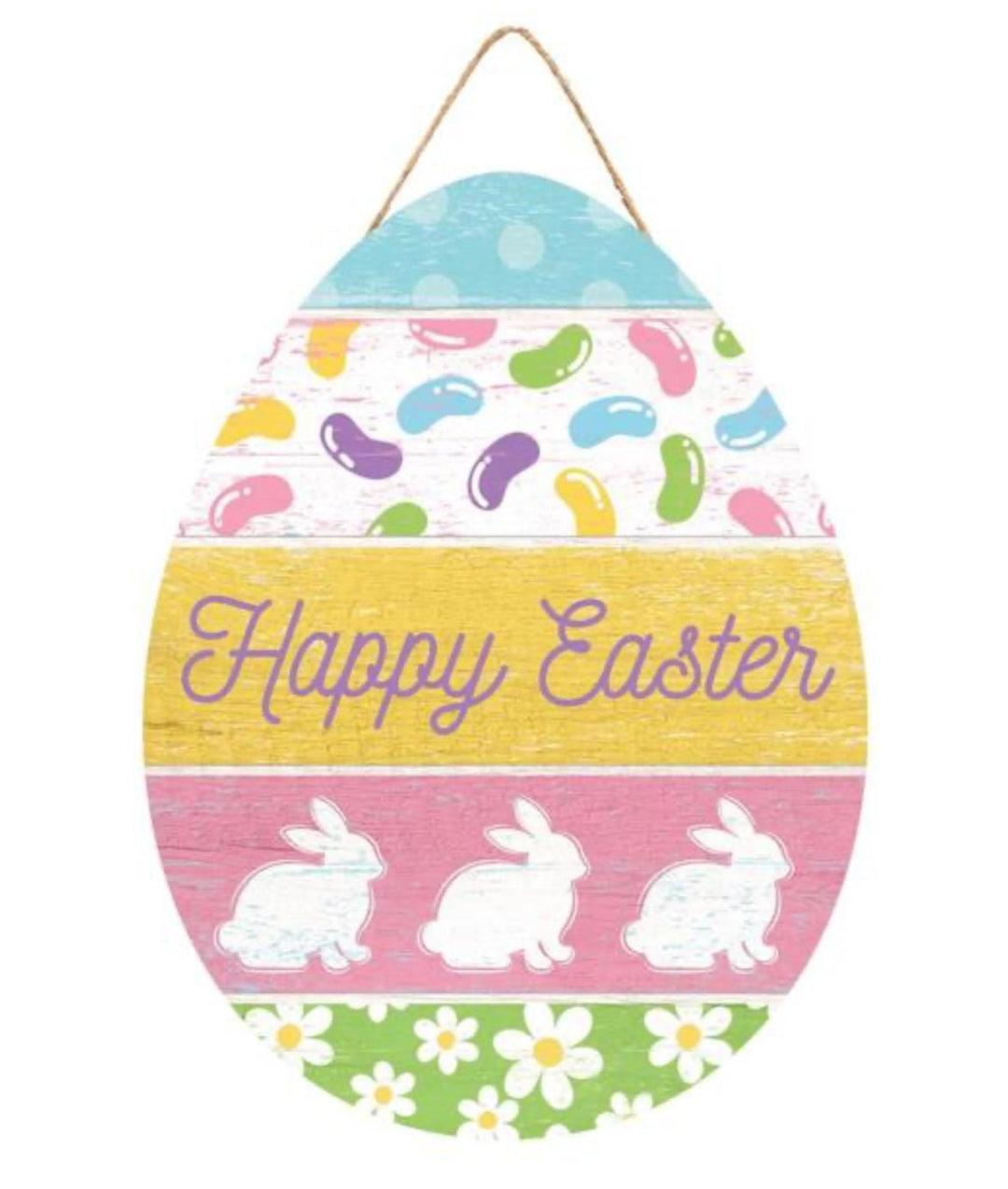 Happy Easter Easter egg sign - Greenery Marketsigns for wreathsAP8710
