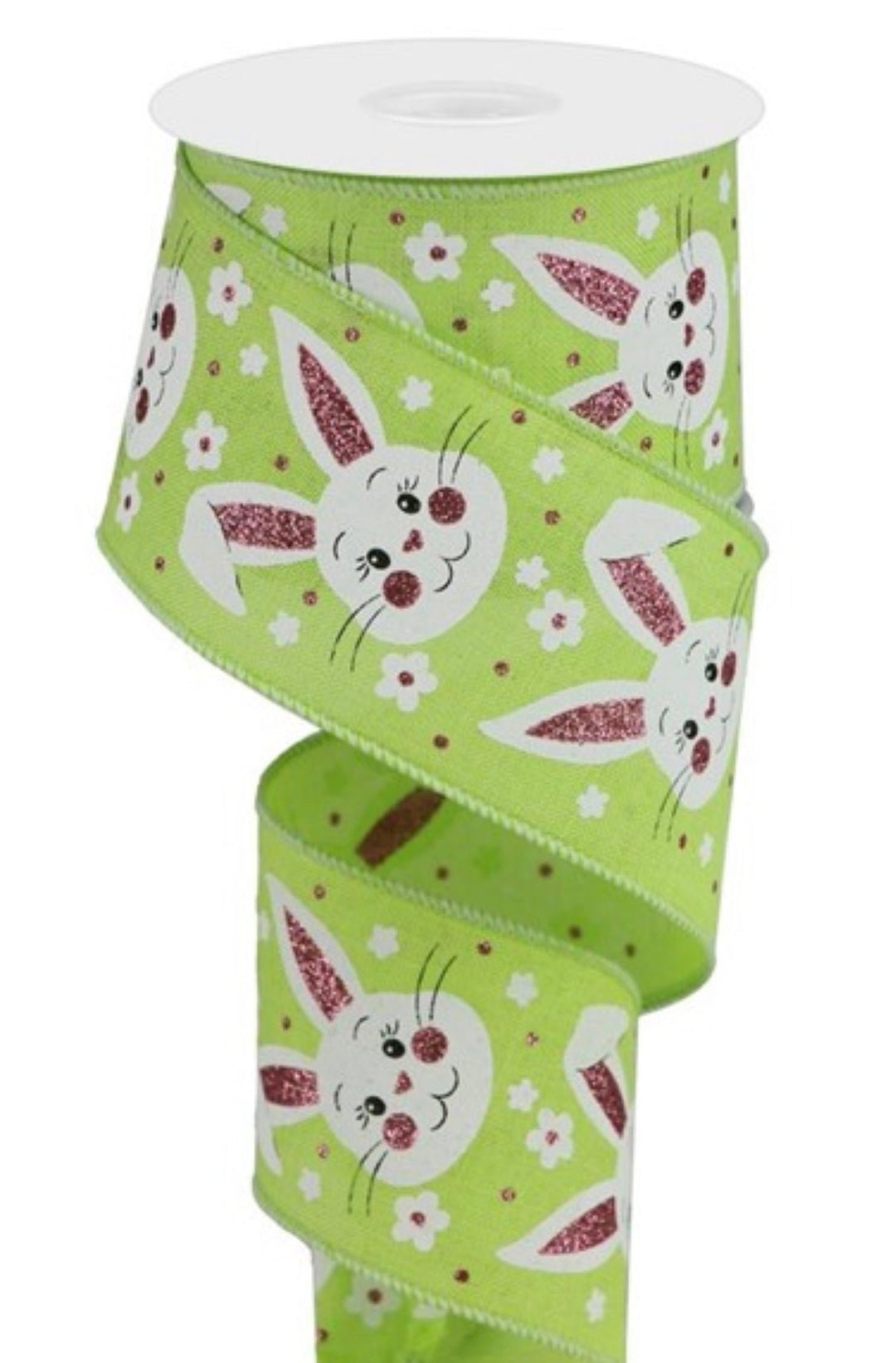 lime green Easter bunny ribbon, 2.5" - Greenery MarketWired ribbonRGA154009
