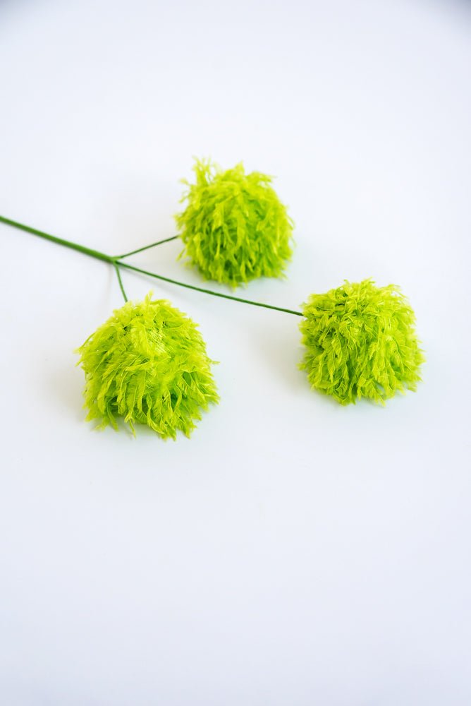 Lime Green fuzzy ball spray - Greenery MarketXP1027