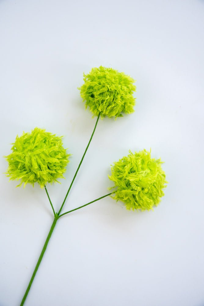 Lime Green fuzzy ball spray - Greenery MarketXP1027
