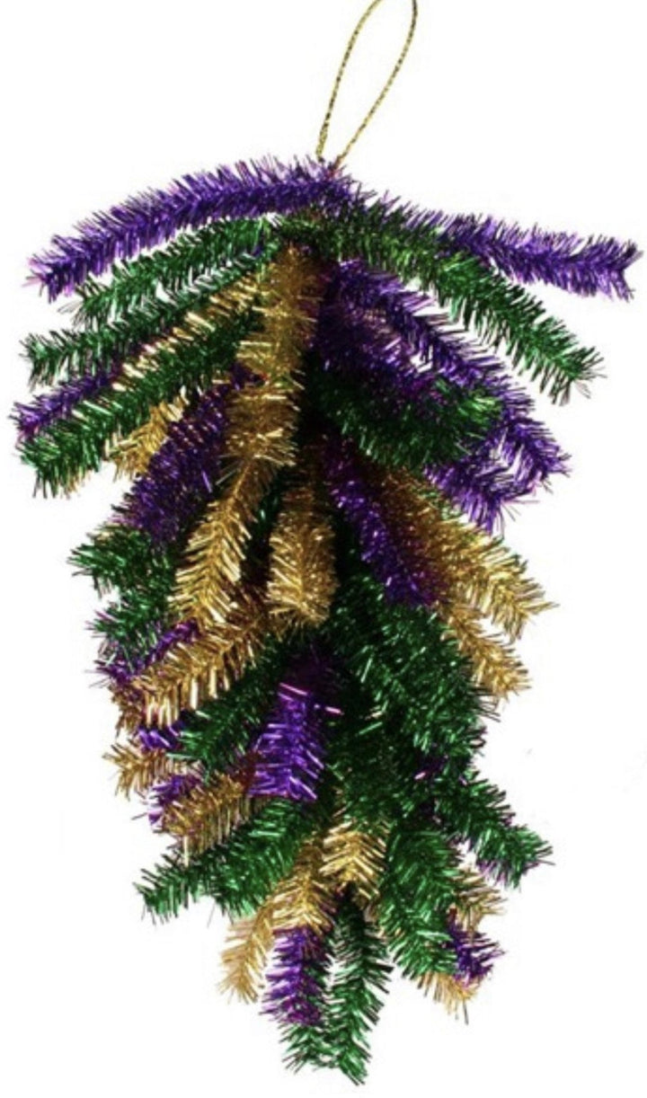 Mardi Gras tinsel tie swag - Greenery Marketwreath base & containersXX7161