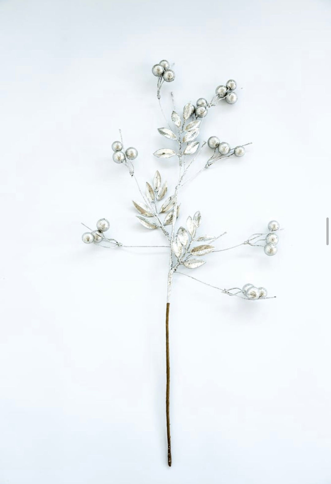 Metallic berry and leaf spray - platinum - Greenery MarketgreeneryXG912-PT