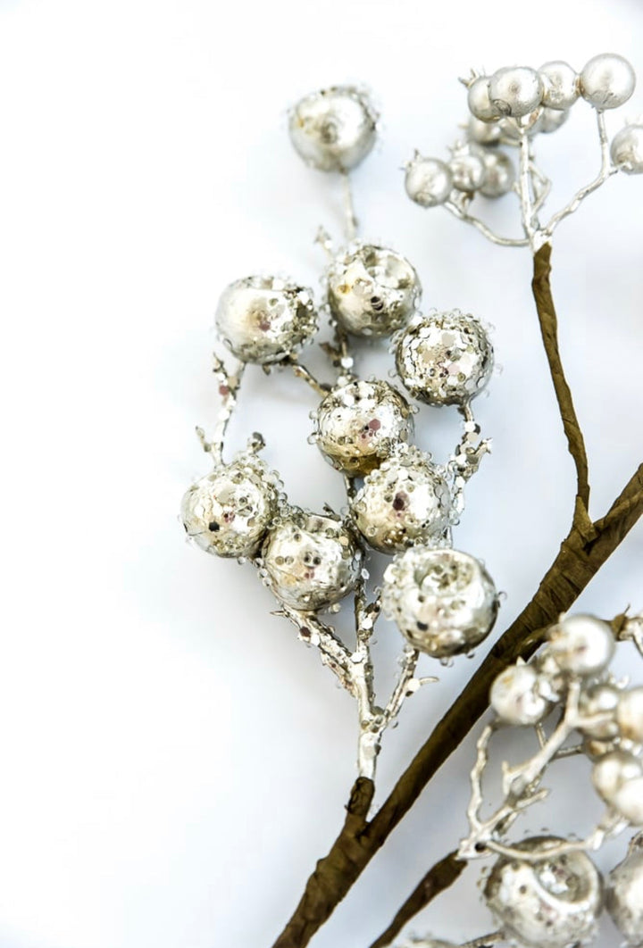 Metallic crater and currant spray - platinum - Greenery MarketXg896-PT