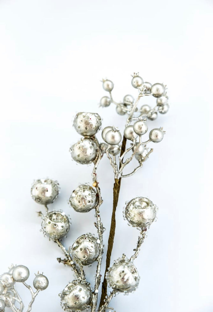 Metallic crater and currant spray - platinum - Greenery MarketXg896-PT