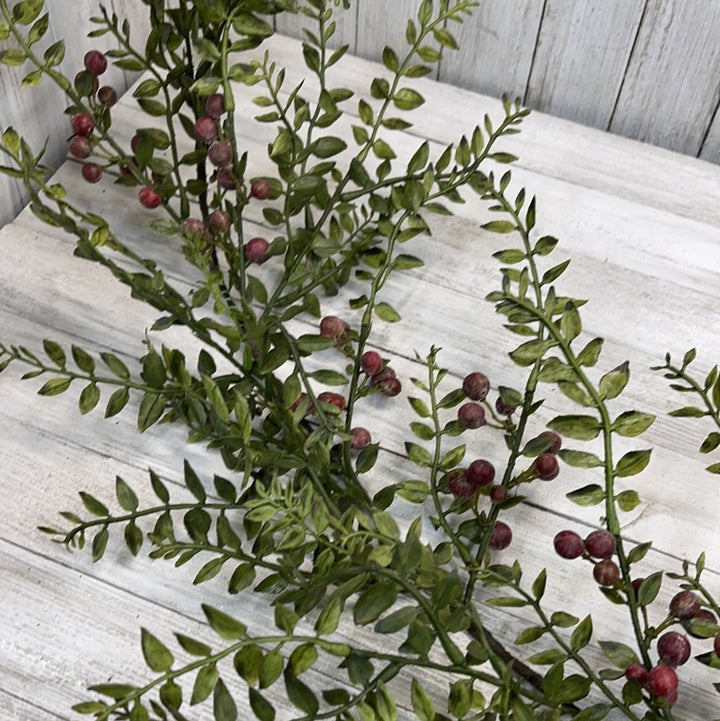 Nandina and berries garland 6’ - Greenery Market Wreaths & Garlands