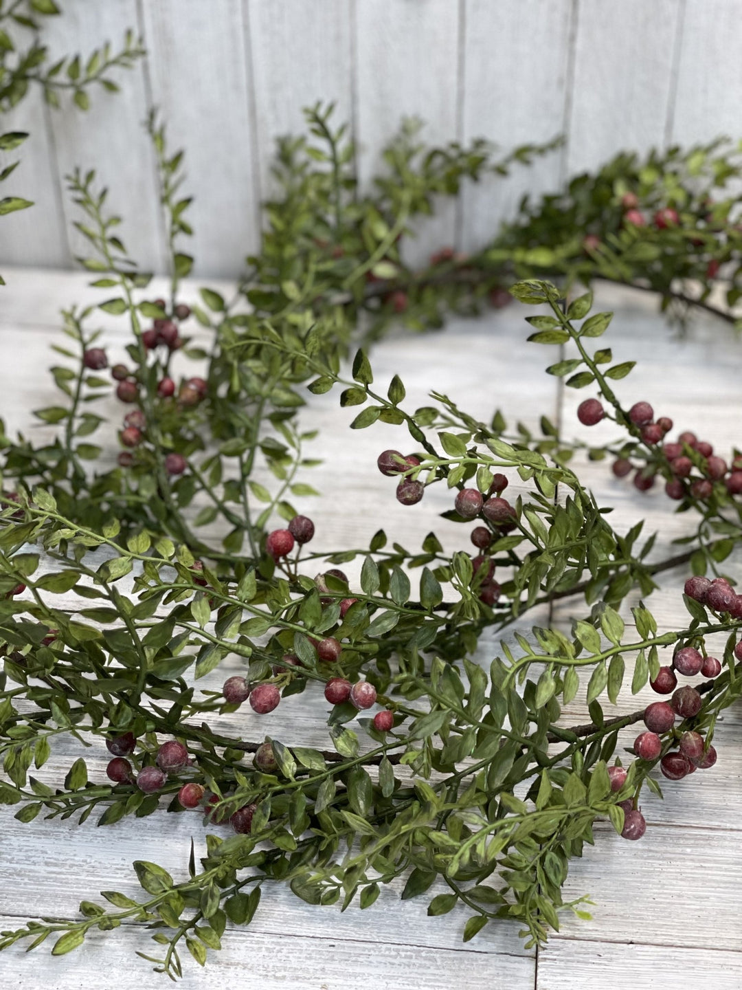 Nandina and berries garland 6’ - Greenery Market Wreaths & Garlands