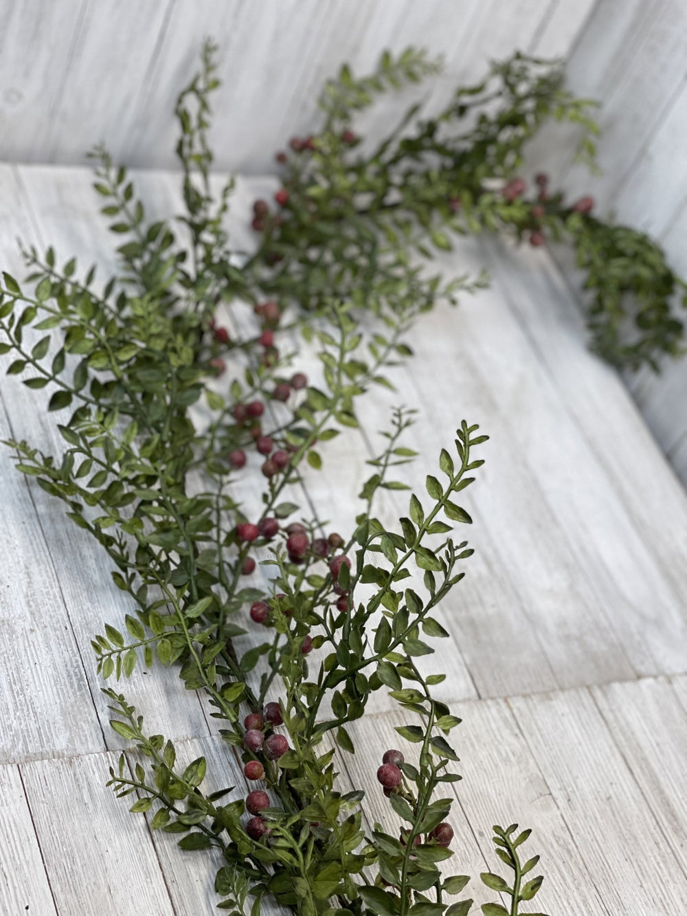 Nandina and berries garland 6’ - Greenery Market Wreaths & Garlands