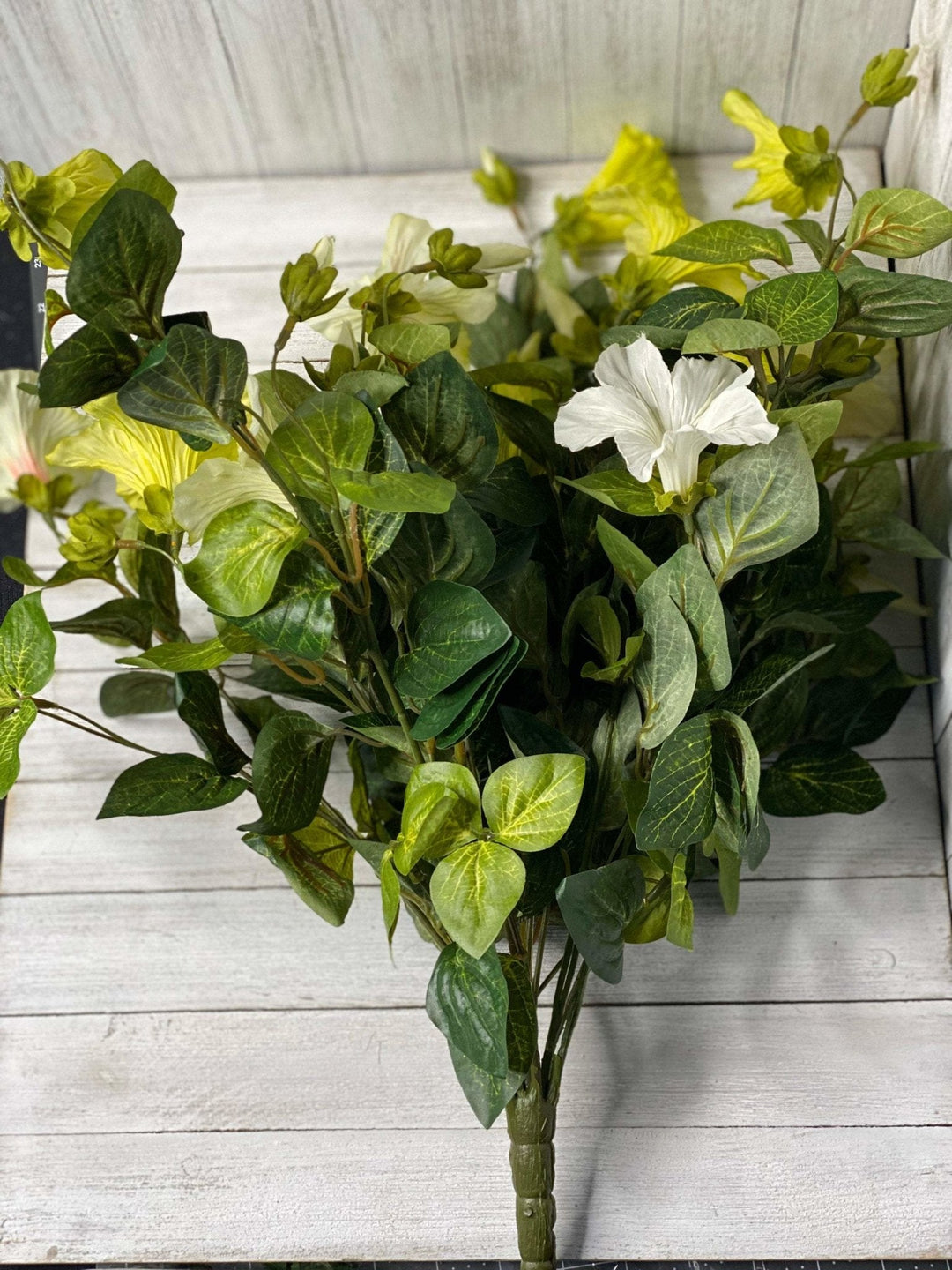Petunia flowers, yellow morning glory - large bush - Greenery Marketartificial flowers25246