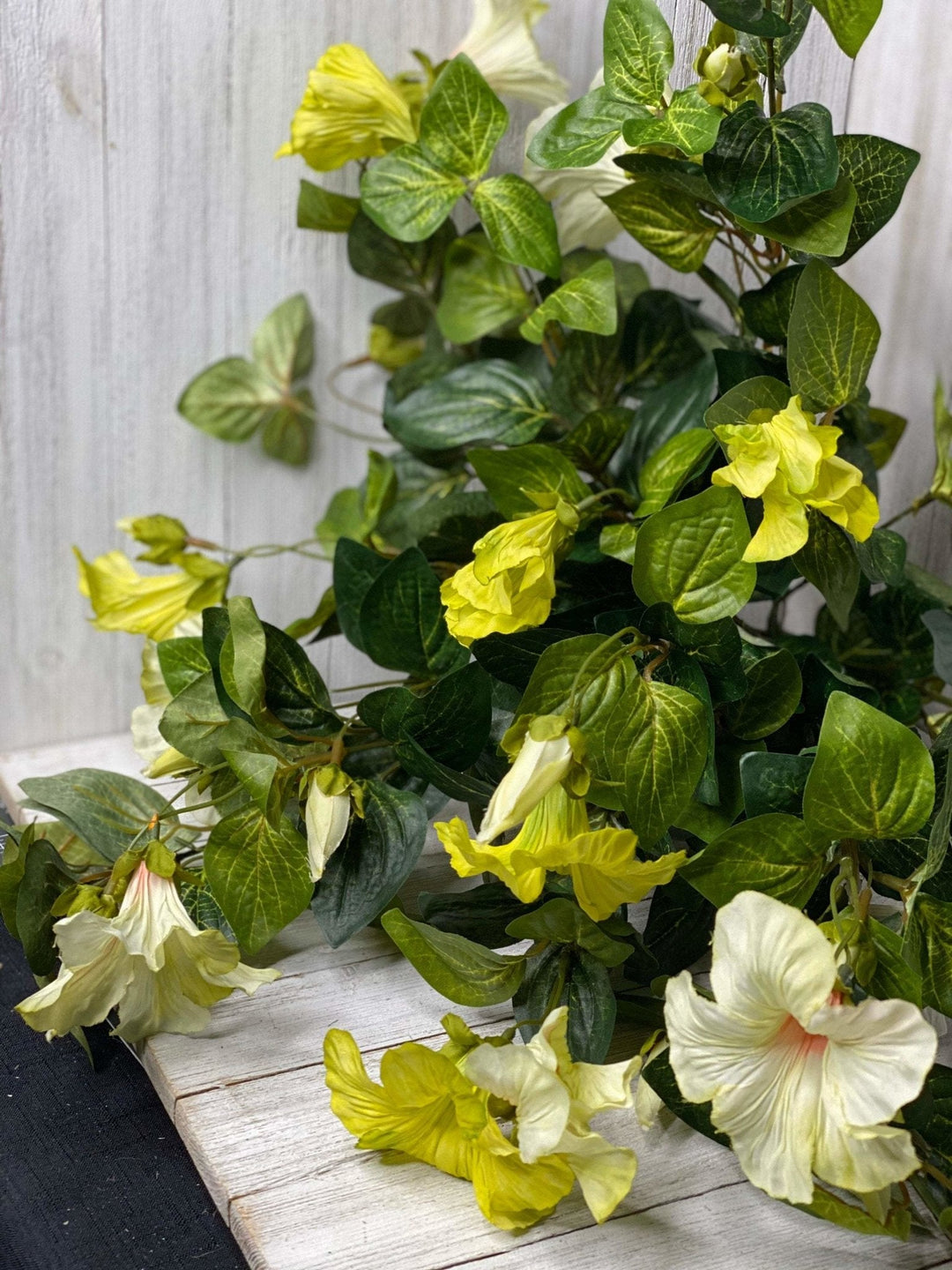 Petunia flowers, yellow morning glory - large bush - Greenery Marketartificial flowers25246