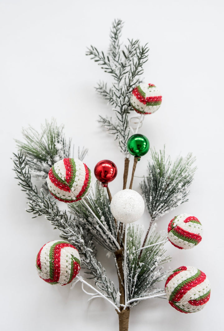 Pine and ball ornament spray - Greenery Market63644