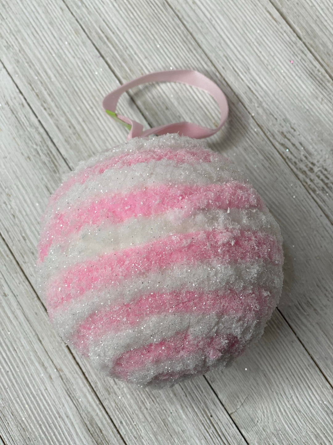 Pink and white ornaments - sugared - Greenery MarketOrnaments84581PKWT