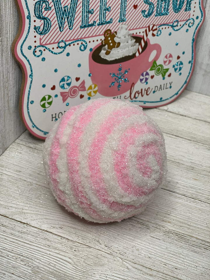 Pink and white ornaments - sugared - Greenery MarketOrnaments84581PKWT