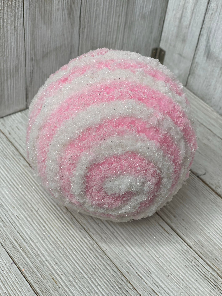 Pink and white ornaments - sugared - Greenery MarketOrnaments84581PKWT