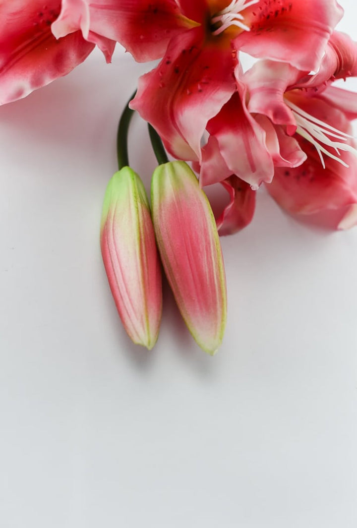 Pink tiger lily artificial flower sprays bundle - Greenery MarketArtificial Flora84087-PK
