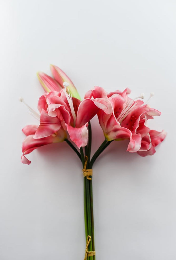 Pink tiger lily artificial flower sprays bundle - Greenery MarketArtificial Flora84087-PK