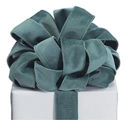 Sage green velvet 1.5” 20 yards - Greenery Market9737879