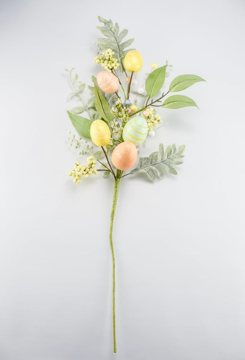 Shimmering yellow and coral egg and floral spray - Greenery MarketPicks83374