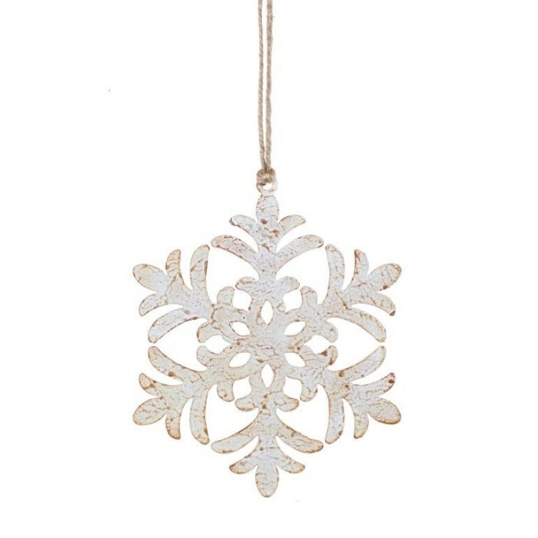 Snowflake, metal, Christmas ornament 4” - Greenery MarketSeasonal & Holiday DecorationsMTX70384