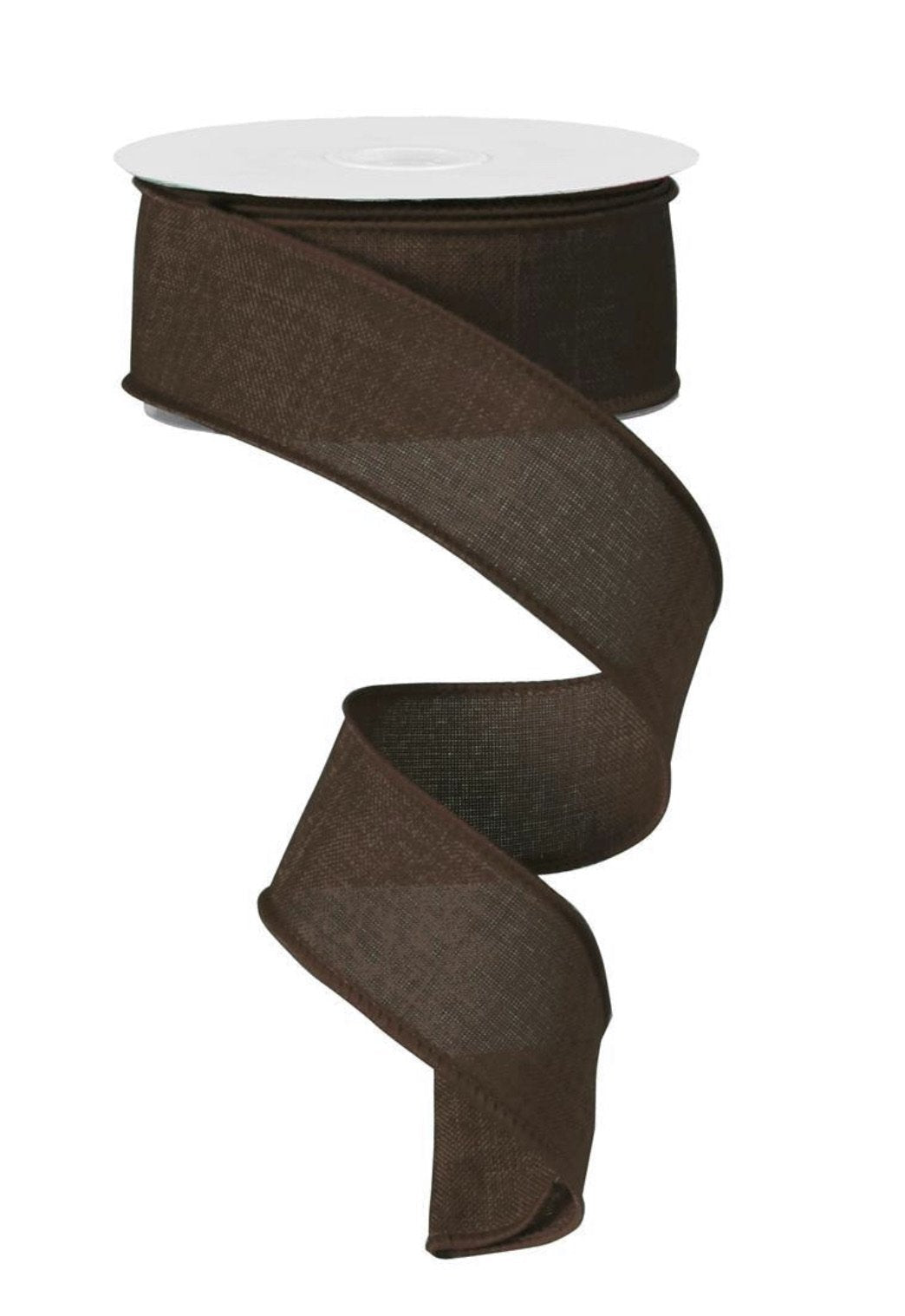 Solid brown, linen, wired ribbon - 1.5” - Greenery MarketWired ribbonRG127804