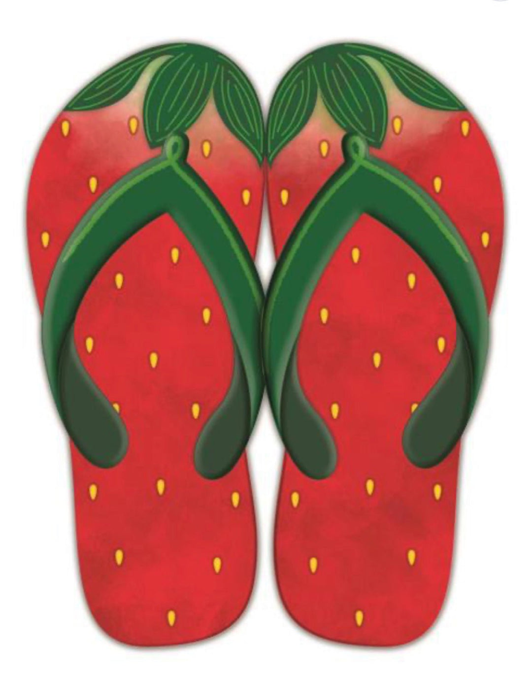 Strawberry flip flops, metal embossed sign - Greenery MarketSeasonal & Holiday Decorationsmd1092