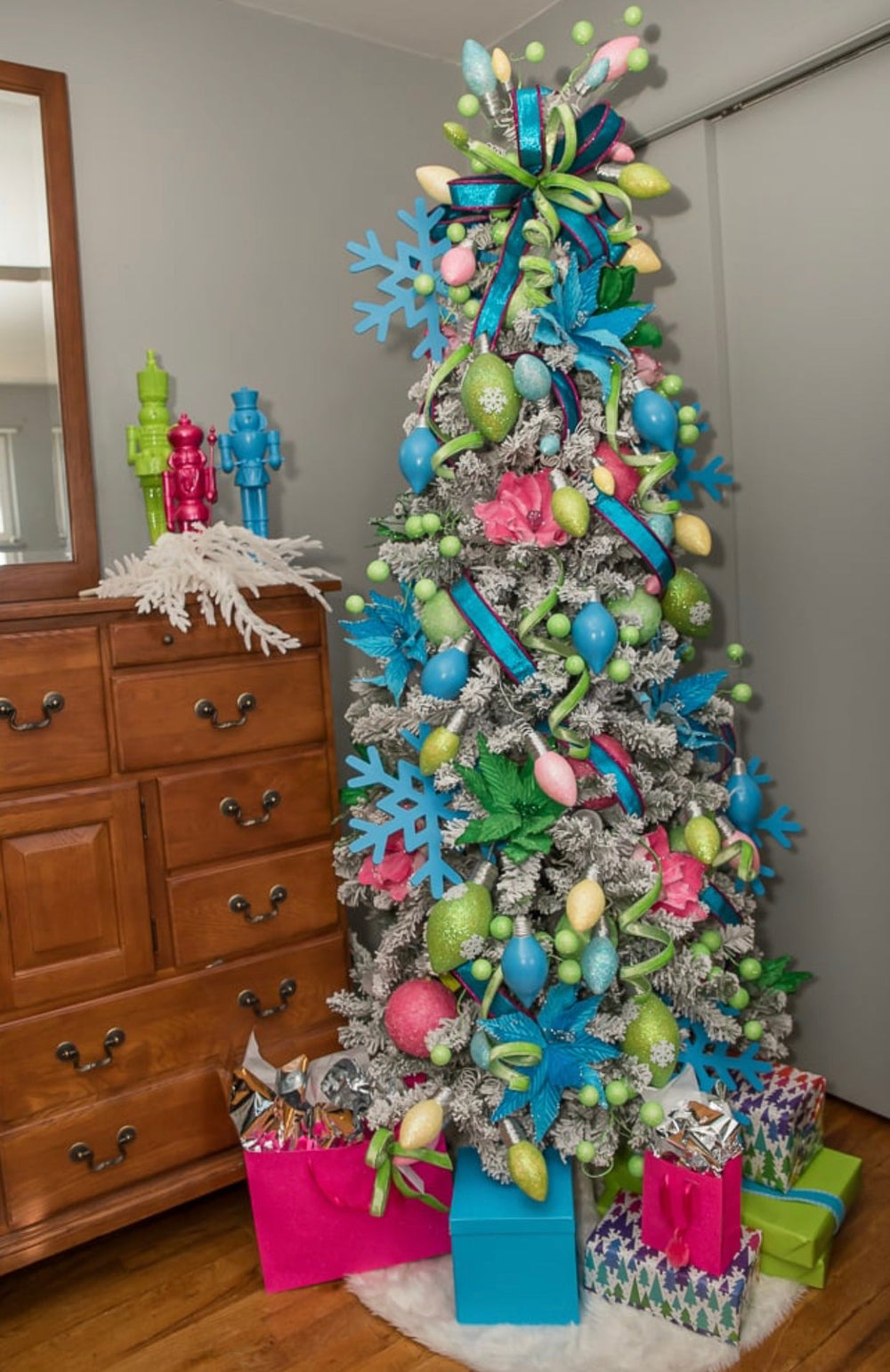 Turquoise and hot pink luster cord 1.5” farrisilk wired ribbon - Greenery MarketRibbons & TrimRK341-79