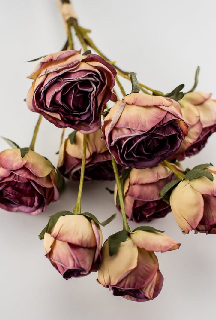 Vintage rose artificial flower bundle - vanilla magenta - Greenery Marketartificial flowersD131-VANPL