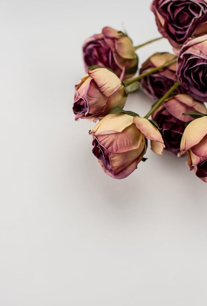 Vintage rose artificial flower bundle - vanilla magenta - Greenery Marketartificial flowersD131-VANPL