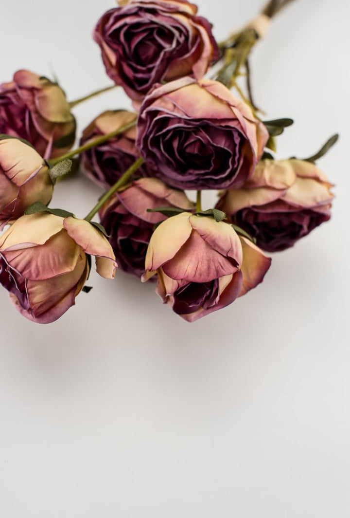 Vintage rose artificial flower bundle - vanilla magenta - Greenery Marketartificial flowersD131-VANPL