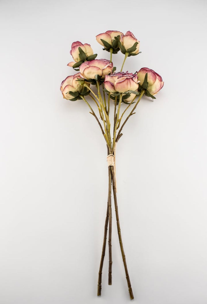 Vintage rose artificial flower bundle - vanilla magenta - Greenery Marketartificial flowersD131-VANPL